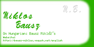 miklos bausz business card